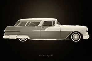 Pontiac Station Wagon Schwarz und Weiß