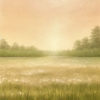 Beige Painting Serene Melodies | Natural Tranquillity