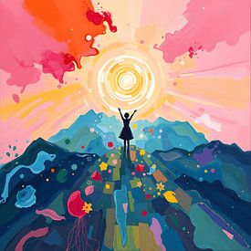 Vor Glück strahlen von Jolique Arte