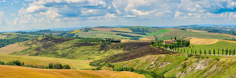 Paysage de Toscane Italie en panorama par eric van der eijkj