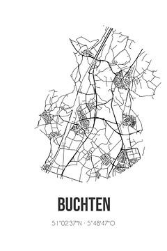 Buchten (Limburg) | Carte | Noir et blanc sur Rezona