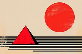 Abstract composition with sun and triangle by Poster Art Shop