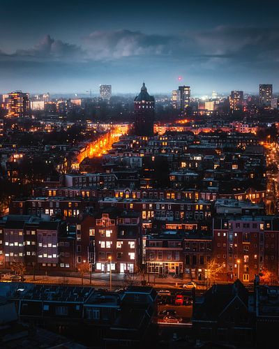 Watertoren West, Schildersbuurt, skyline Groningen