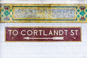 New York Subway naar Cortland Street van Inge van den Brande