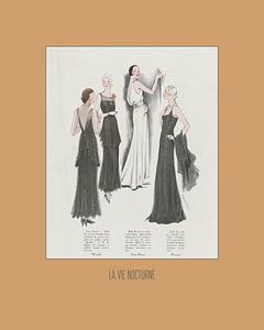 La vie nocturne - Art Deco fashion print by NOONY