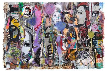 Collage der Straßenkunst