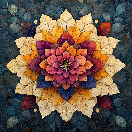 Mandala in harmonie met de natuur