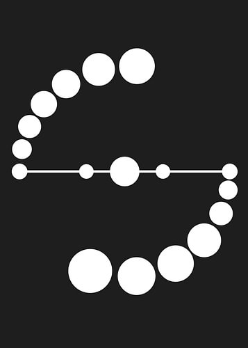 Spirale cosmique de points blancs