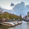 Rondvaartboten Muntplein Amsterdam van Dennis van de Water