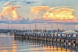 A Pastel Sunrise - San Diego Harbor by Joseph S Giacalone Photography
