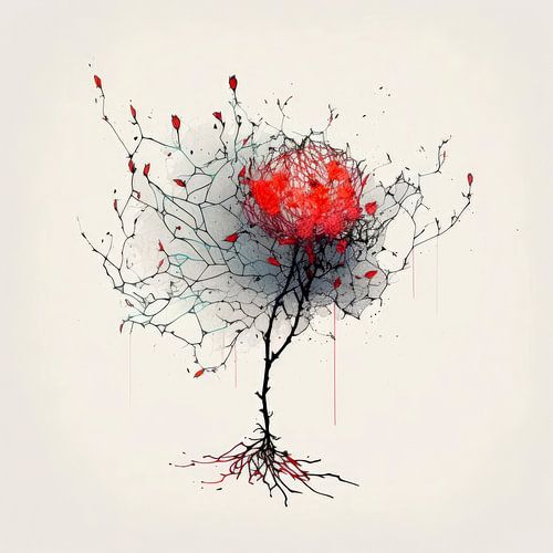 Rood Bos CRIMSON CANOPY van Preet Lambon