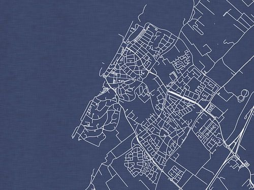 Kaart van Noordwijk in Royaal Blauw