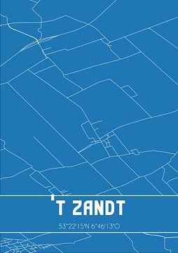 Blauwdruk | Landkaart | 't Zandt (Groningen) van Rezona