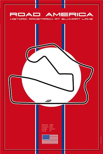 Weg-Amerika racebaan