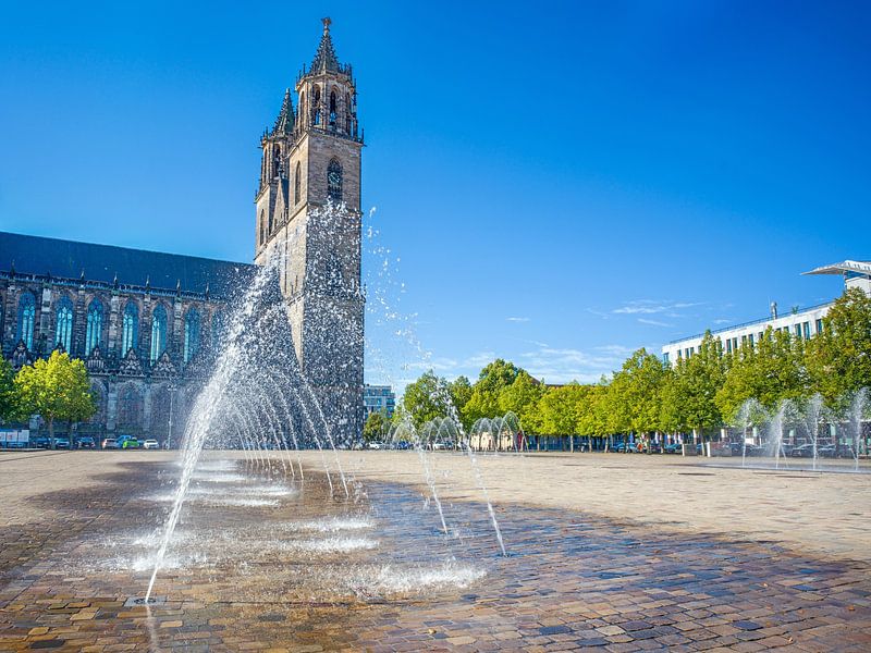 Magdeburg - Water features on the cathedral square by t.ART