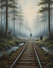 Misty Forest Rail Line by Regan Frederick