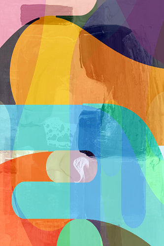 Vibrant Layered Shapes