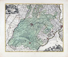 Kaart van de provincie Utrecht, Romeyn de Hooghe, 1655 - 1706 van Atelier Liesjes