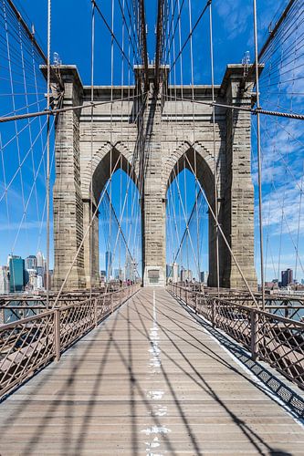 NEW YORK CITY Brooklyn Bridge & Cable Construction