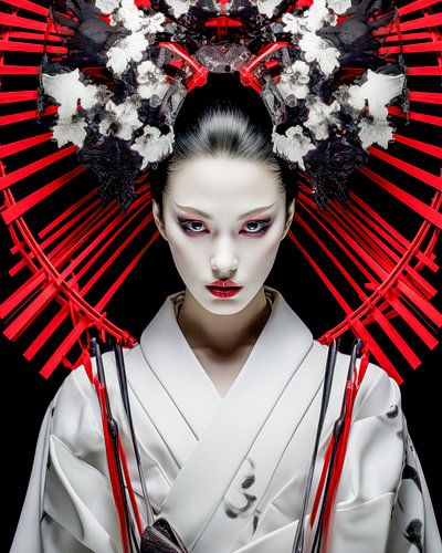 Rode stralen van vastberadenheid