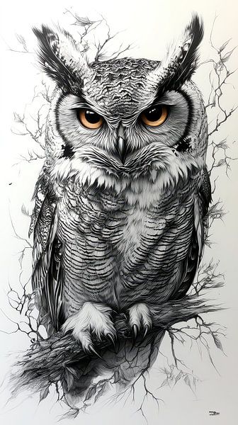 Eule - Steinkauz von Gelissen Artworks