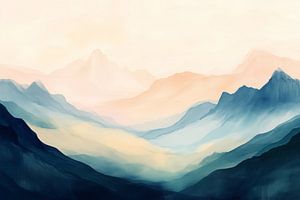 White Space: Abstraktes Kunstwerk der Wüstenberge