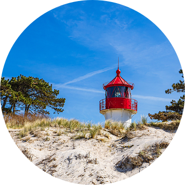 De vuurtoren van Gellen op het eiland Hiddensee van Rico Ködder