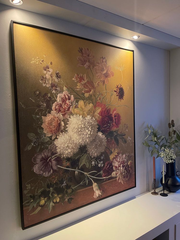 Still life with flowers in a vase, Georgius Jacobus Johannes van Os 