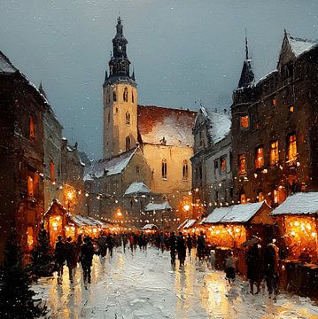 Christmas market | Christmas Market by Abstract Painting