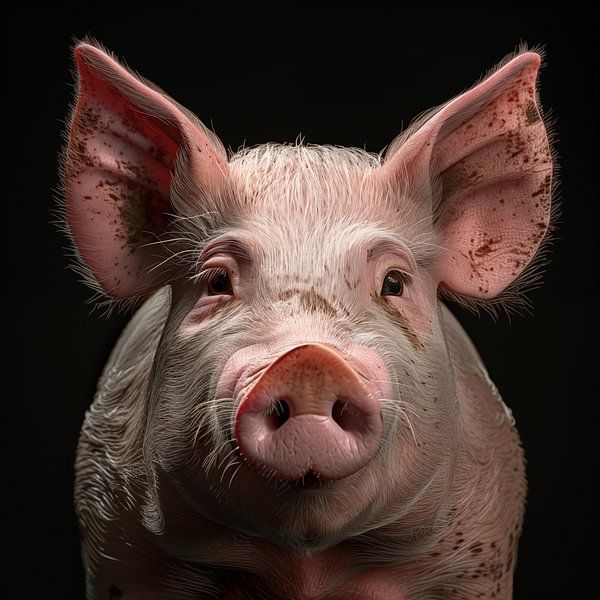Portrait d'un gros porc par TheXclusive Art