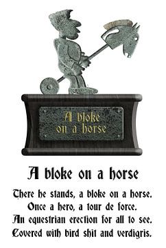 Poem A bloke on a horse. by Grüntyers .