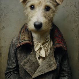 Dog portrait Old Masters - The Rebellious Reporter by Joriali Fine Art