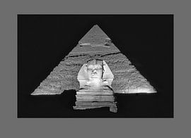 Sfinx en pyramide van Chephren van Frans Lemmens