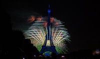 Vuurwerk op Bastille Day in Parijs. by Angelo de Bruin thumbnail