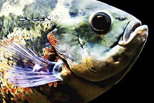 Beautifully coloured fish (close-up)