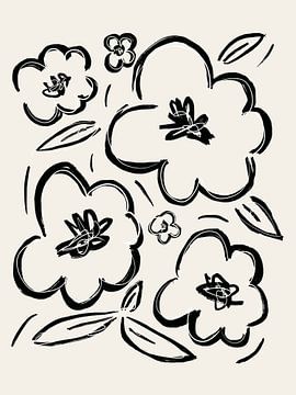 Croquis de fleurs sur Bohomadic Studio