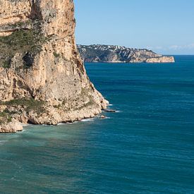Cliffs and the blue Mediterranean by Adriana Mueller