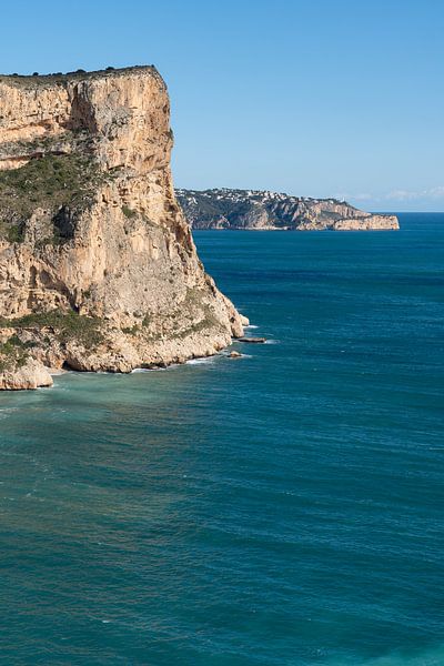 Cliffs and the blue Mediterranean by Adriana Mueller
