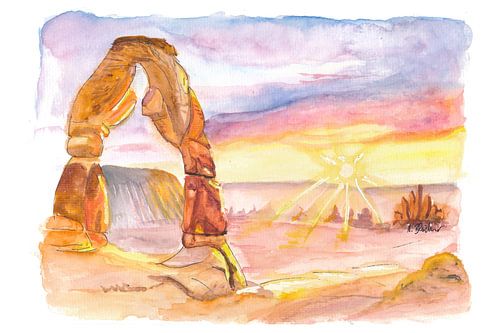 Arches National Park Coucher de soleil dans l'Utah