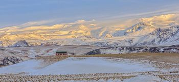 Na de sneeuwstorm in Ijsland.