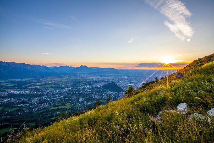 Sunset over Salzburg by Christa Kramer