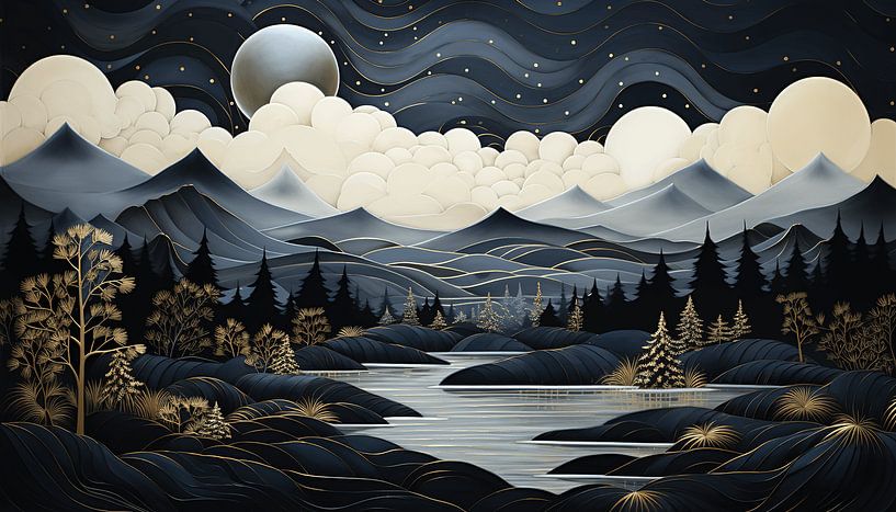 Schattige Bergreiche von Art Lovers