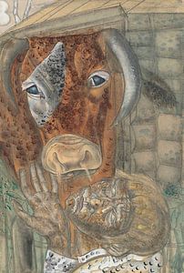 Boris Dmitrijewitsch Grigorjew - Bauernjunge und eine Kuh