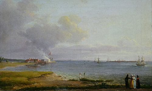 Uitzicht over Øresund bij de Kalksteenfabriek, Johan Christian Dahl