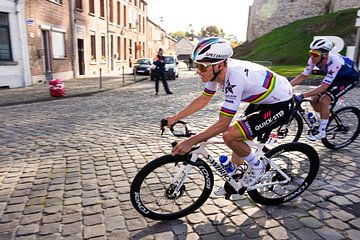 Remco Evenepoel champion du monde sur Warre Dierickx