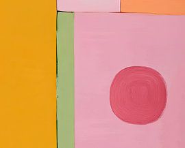 Abstract schilderij in moderne kleuren van Blues & Hues