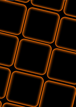Leuchtend orangefarbenes geometrisches Raster