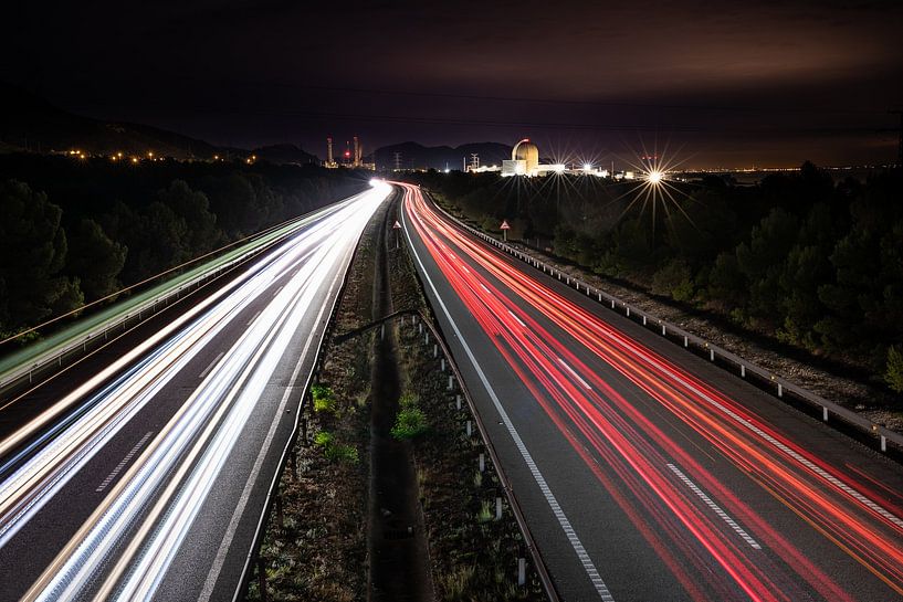car light trails at night by VIDEOMUNDUM