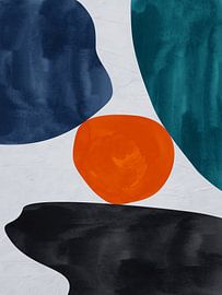 Moderne Abstrakte Organische Geometrische Farbkunst