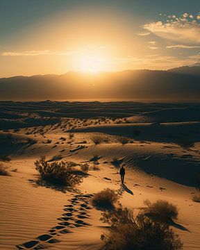 Eenzaam in de woestijn van fernlichtsicht